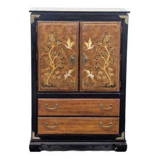 Chinese Style Two Drawer Cabinet For Sale