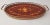 Mid-Century Italian Marquetry wood & brass oval serving tray. The wood inlay features a floral design in the center of the...