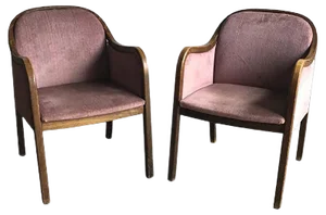 Set of Art Deco Style Armchairs, 1950s