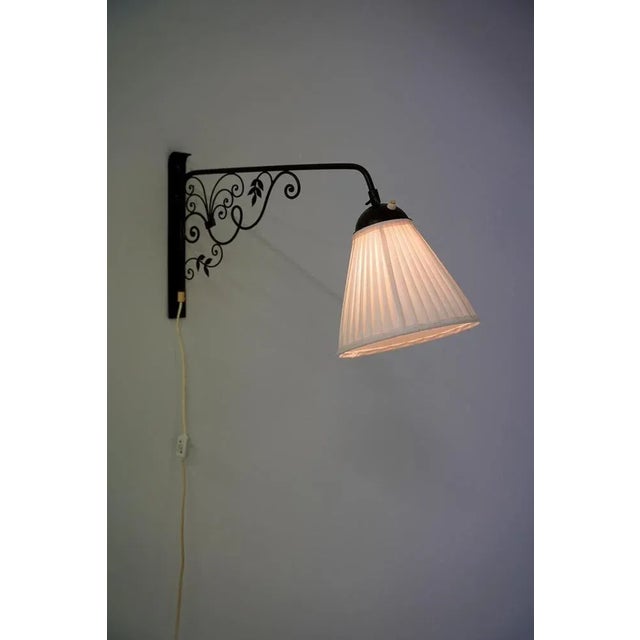Swedish Modern Model 2339 Wall Lamp attributed to Luco, 1940s For Sale - Image 12 of 13