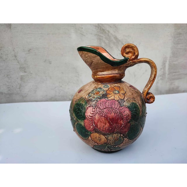 Red Pre-War Jug, Hutsul, 1920s For Sale - Image 8 of 8