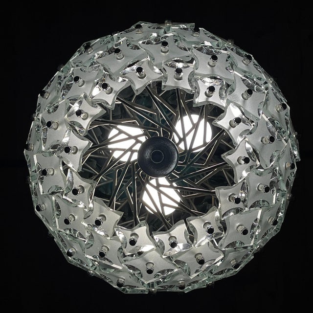 Art Glass Pendant Lamp Sputnik by Fontana Arte, Italy, 1960s For Sale - Image 10 of 14