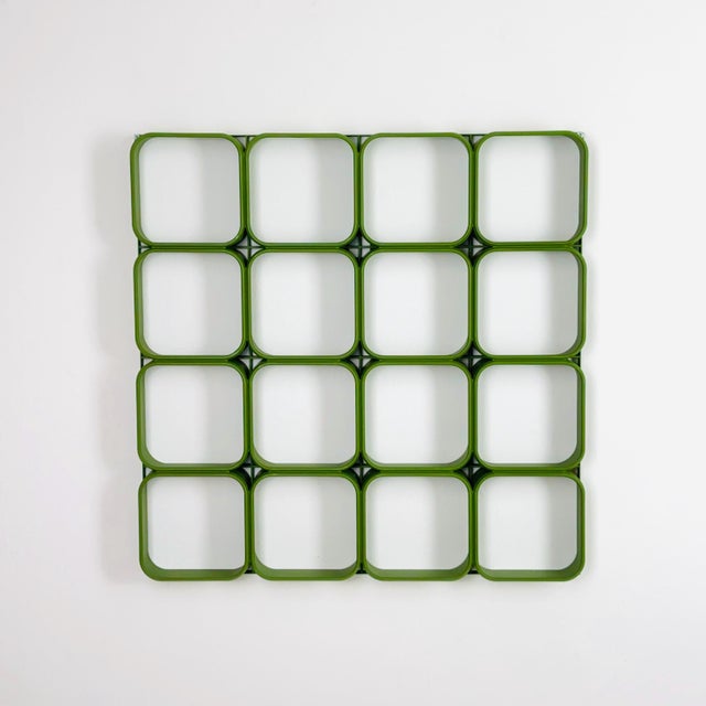 Space Age Green Plastic Wall or Ceiling Panels System, Switzerland, 1970s For Sale - Image 4 of 11