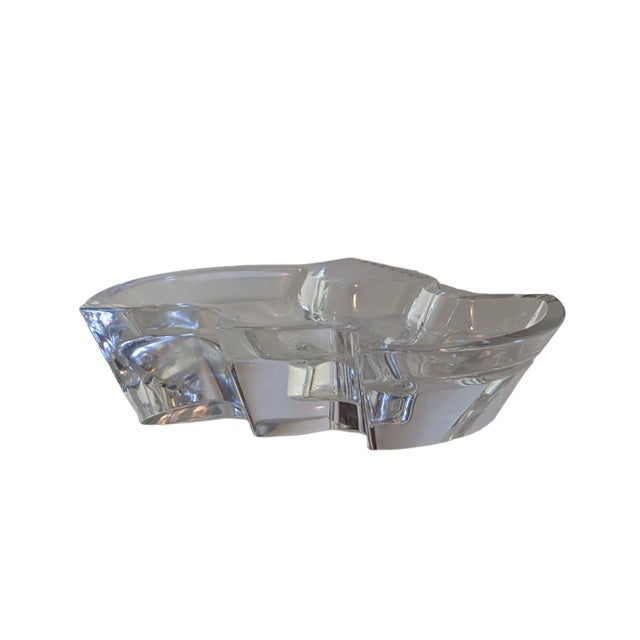 Transparent Vintage Rosenthal Germany Modernist Geometric Crystal Votive Candle Holder For Sale - Image 8 of 9