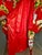 Vintage Red Brocade With Flying Cranes Japanese Ceremonial Kimono For Sale - Image 12 of 18