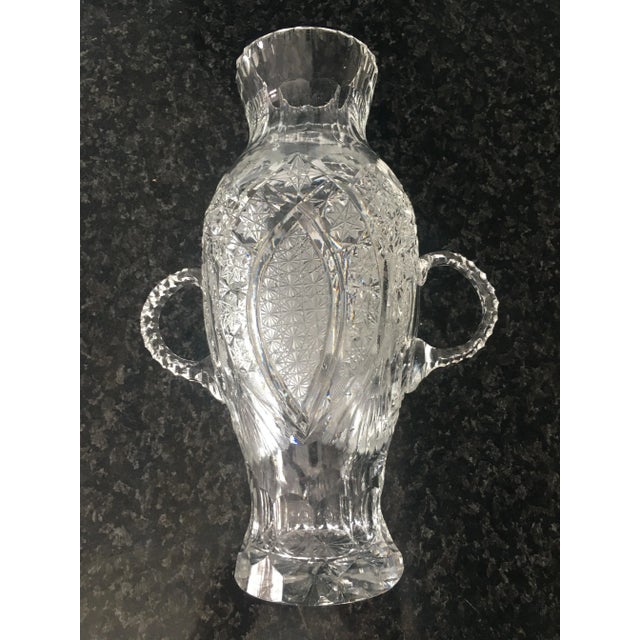 Crystal Flower Vase by A. Jabłoński, 1980s For Sale - Image 11 of 15