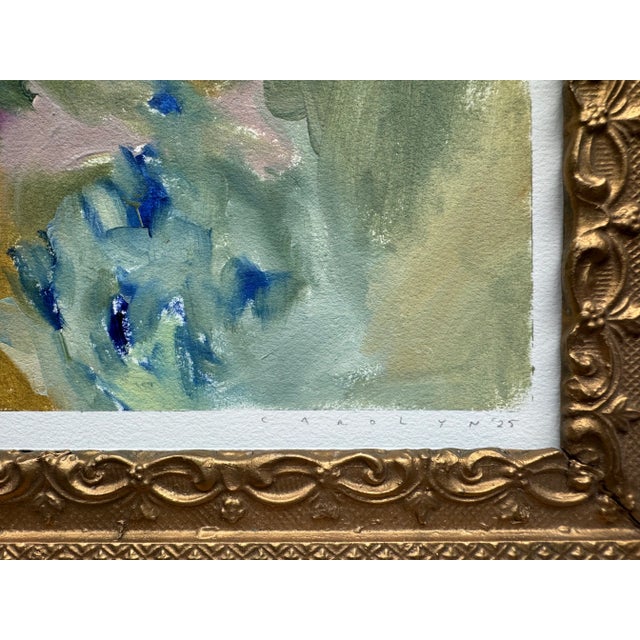 Abstract 2025 Carolyn Misterek Original Abstract Painting in Vintage Frame For Sale - Image 3 of 5