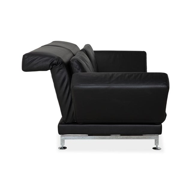 Moule Two-Seater Sofa in Black Leather from Brühl For Sale - Image 13 of 16