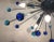 Contemporary Murano Style Glass Sputnik Blue Italian Handmade Chandelier For Sale - Image 3 of 7