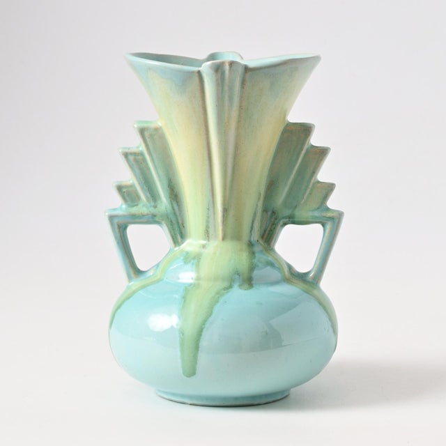Art Deco Drip Glaze Vase from Faiencerie Thulin, 1920s, in Flawless conditions. Designed 1920 to 1949 This piece has an...