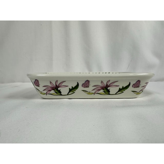 Ceramic Portmeirion Botanic Garden 1972 Small Dog Rose Rectangular Baker/Casserole Dish For Sale - Image 7 of 8