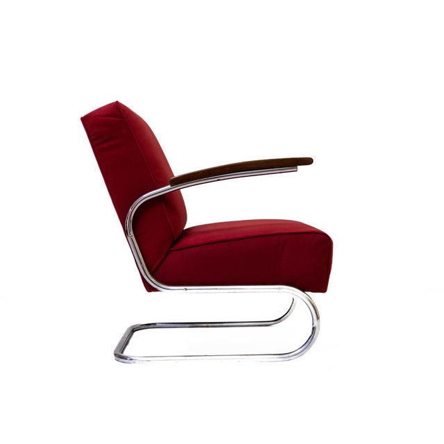 Bauhaus Steel Pipe Chair by S411 by Thonet, Vienna, 1935 For Sale - Image 10 of 10