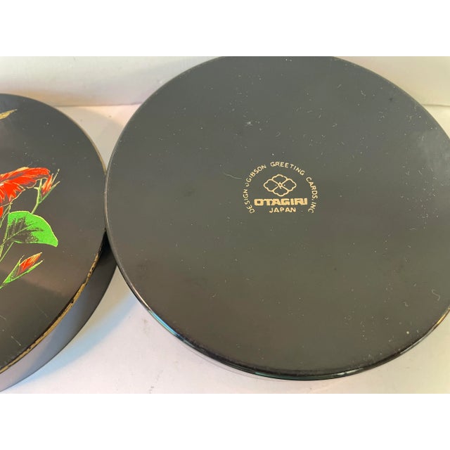 Vintage Japanese Hummingbird Coasters - Set of 6 With Case For Sale In Dallas - Image 6 of 6