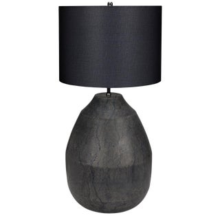 NOIR Figaro Lamp With Black Shade, Black Stone
