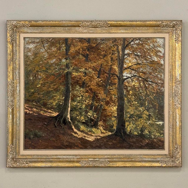 Framed Oil Painting on Canvas by Fernand Ley (1910-1973) 'Path in the Forest' For Sale In Dallas - Image 6 of 17