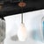Mid-Century Modern Frosted Glass & Walnut Pendant Chandelier With Brass Fittings For Sale - Image 4 of 17