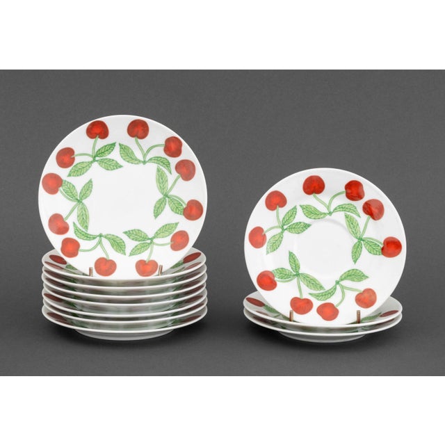 Richard Ginori チェリー柄 プレート 5枚セット Late 20th Century Richard Ginori Cherry Motif Porcelain Partial