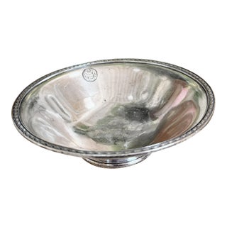 1929 Silver Plated Bowl From Delmonicos New York For Sale