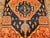 Vintage Persian Malayer Tribal Area Rug, Hand-Knotted Wool, Geometric Pattern, 4x6, Terracotta & Blue For Sale - Image 15 of 16