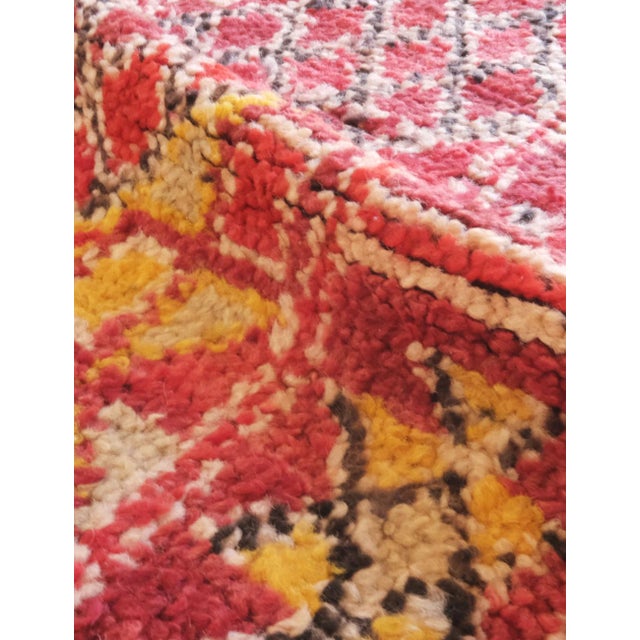 Moroccan Red Collectible Moroccan Wool Rug - 11.3 X 6.1 Ft For Sale - Image 3 of 8