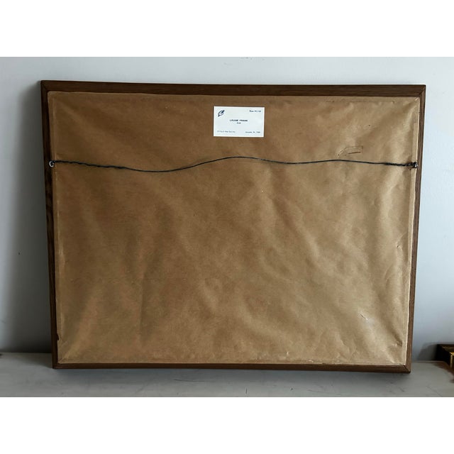 Textile Vintage Lancaster County Pa Farm Scene Snowy Landscape Oil Painting For Sale - Image 7 of 7