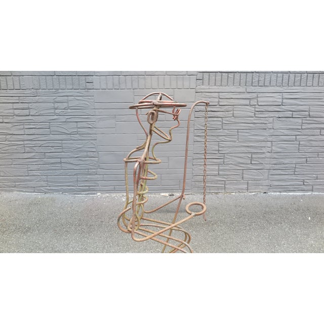 A.R. Gately "Fisherman" Metal Garden Sculpture For Sale - Image 9 of 13