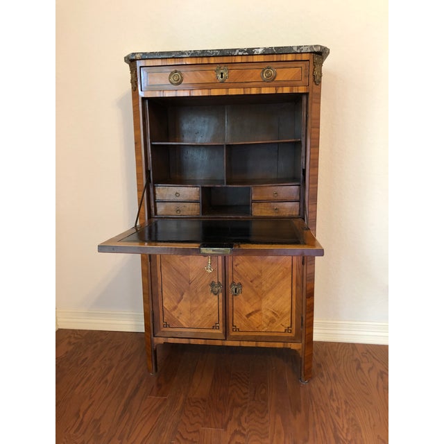 French Country Antique Writing Desk For Sale - Image 3 of 3