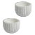 Mulhouse Ribbed Marble Bowls, Set of 2, White For Sale