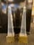Chapman Lucite and Brass Obelisk Lamps Dramatic brass and lucite obelisk table lamps. These geometric, minimalistic lamps...
