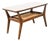 Mid Century Modern Coffee Table Slat Beech Sculptural Danish Shelf Vintage MCM For Sale