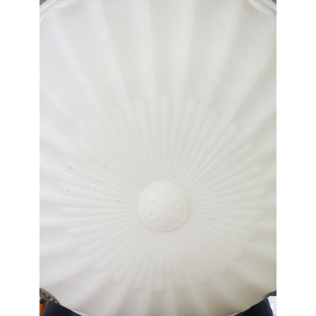 White 20th Century Art Nouveau Moonstone Plafonnier Pendant Light For Sale - Image 8 of 11