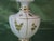 Hollywood Regency Mid 20th Century Table Lamp Frosted Glass Gold Fowers Brass Hollywood Regency For Sale - Image 3 of 11