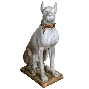 Terra Cotta Great Dane Dog Statue