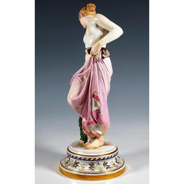 Large Antique Art Nouveau Figurine by Robert Ockelmann for Meissen, 1890s For Sale - Image 6 of 10