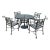 Outdoor Dining Table & Chairs W/ Cushions For Sale