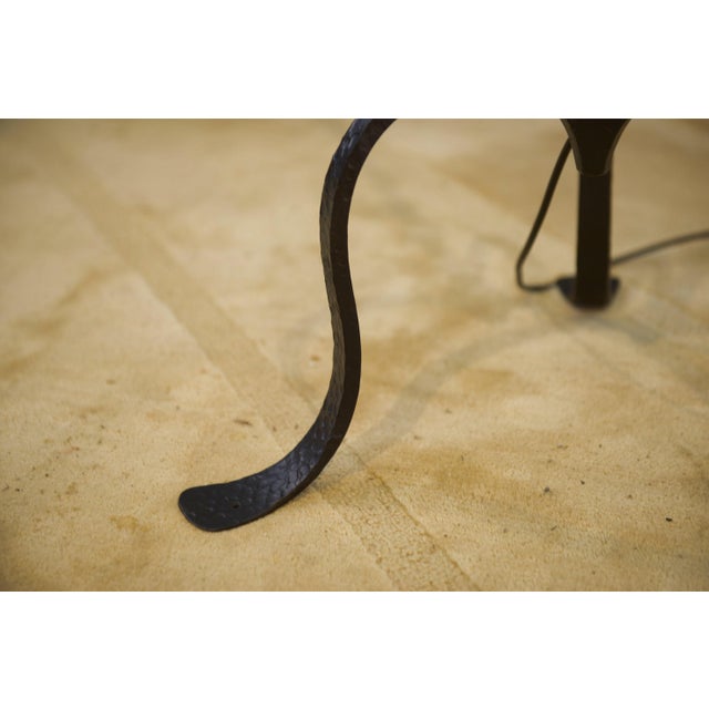 Wrought Iron Floor Lamp in the style of the Marolles Workshops, 1950s For Sale - Image 9 of 10
