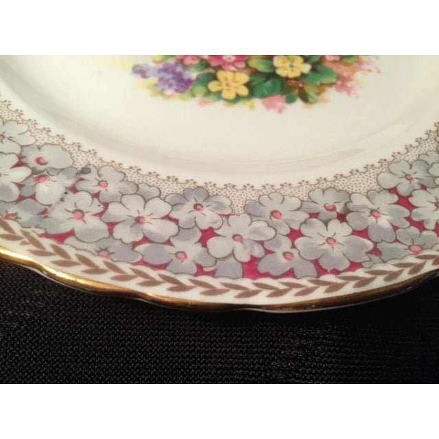 Staffordshire Potteries C. 1947 H&m Sutherland England Woodland Dell Bone China Salad Plates- Set of 11 For Sale - Image 4 of 13