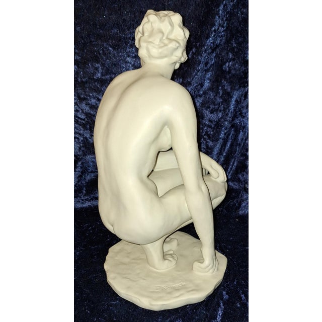 Rosenthal Female Nude the Squatting Woman by Fritz Klimsch for Rosenthal, 1920s For Sale - Image 4 of 9