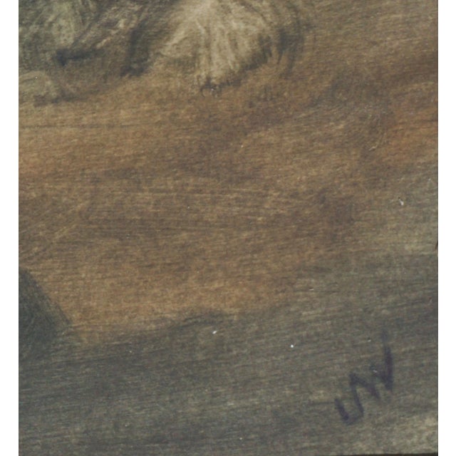 "Water Hole" - Early 20th C. Monument Rock Landscape For Sale - Image 4 of 4