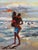 Stolen Moment, Oil Painting With Palette Knife, by Godfrey Afebuame (2026) Oil on Canvas For Sale
