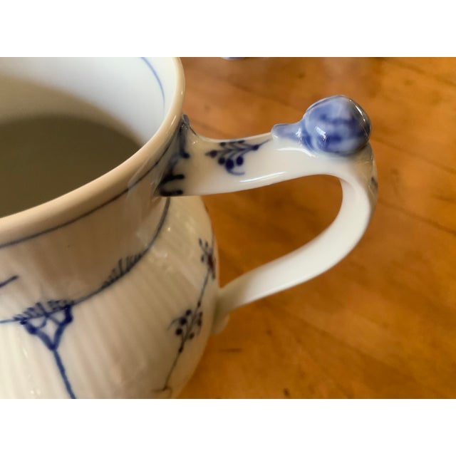 Royal Copenhagan 1960s Royal Copenhagen Blue Fluted Jug For Sale - Image 4 of 6