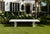 2000 - 2009 Italian Neoclassical Carved White Marble Bench With Scroll Pedestal Legs For Sale - Image 5 of 11
