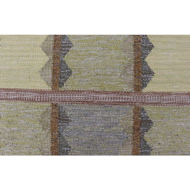 Textile Modern Scandinavian Rug With Geometric Patterns by Keivan Woven Arts 3'10 X 6'6 For Sale - Image 7 of 10