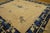 1900 - 1909 1900s Beige Floral Vase Deco Antique Peking Square Room Size Wool Rug For Sale - Image 5 of 6
