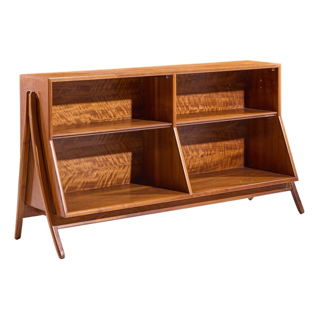 Kipp Stewart for Drexel Declaration Mid Century Walnut Bookcase Shelf For Sale
