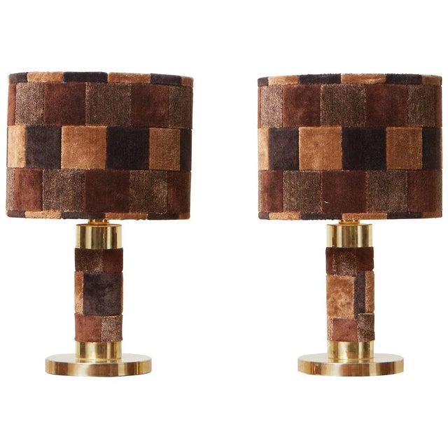 Hollywood Regency Table Lamps in Brass and Rug, 1970s, Set of 2 For Sale - Image 9 of 9