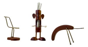 Pipe Troll and Lobster and Pipe Rest in Teak by Hans Bølling, 1960s, Set of 3