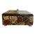 Late 20th Century Lacquered Wooden Lidded Box With Inlaid Exotic Tree Ring Veneer For Sale