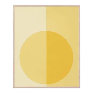 Modern Yellow Forever by Stephanie Henderson in Natural Frame, Medium Art Print