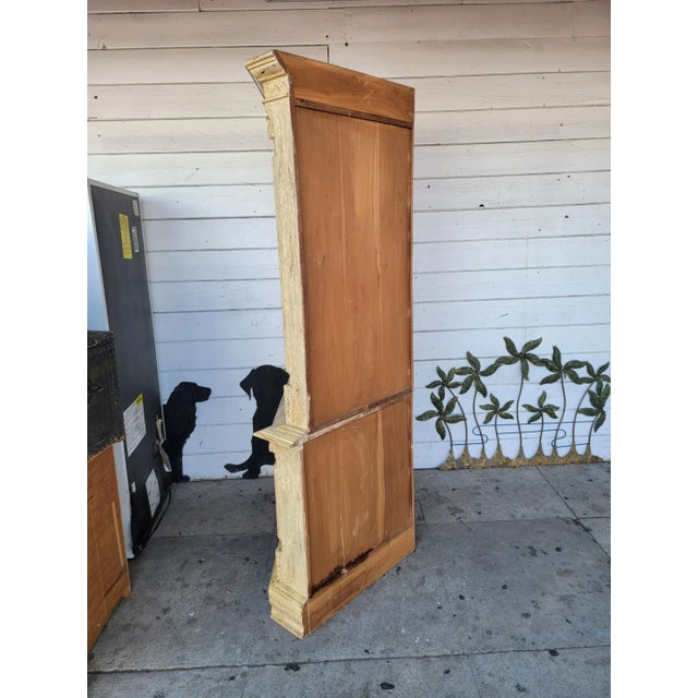 Rustic 1980s Rustic Carved Wood Corner Hutch Cabinet For Sale - Image 3 of 18